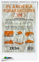 2x3m Plandeka ochronna Orange 100g/m2