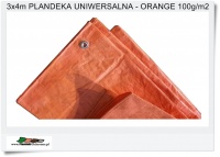 3x4m Plandeka zabezpieczająca Orange 100g/m2